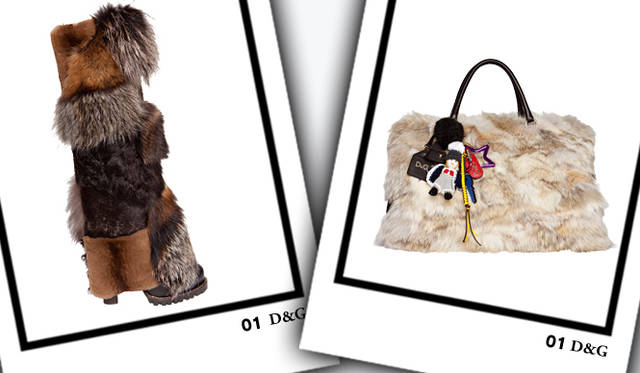<strong>D&G</strong>　左／ブーツ [H12cm]　18万7950円、右／バッグ [W28×H38×D20cm]　20万4750円、チャーム 2万1000円（商品は一部カラー違いで展開）（ともにD&G／ドルチェ＆ガッバーナ ジャパン）