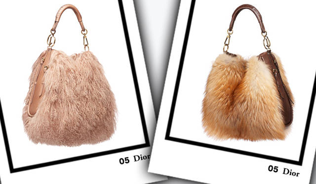 <strong>Dior｜ディオール</strong>　左／バッグ [W32×H29×D13cm]　45万1500円、右／バッグ [W32×H29×D13cm]　71万4000円（ともにディオール／クリスチャン ディオール）