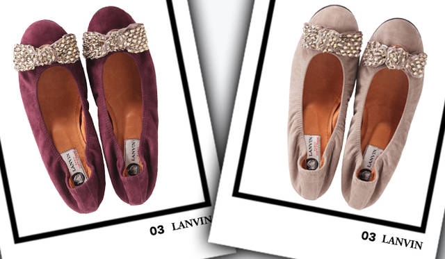 <strong>LANVIN｜ランバン</strong>　バレエシューズ 各[H0cm]　8万9250円（ともにランバン／ランバン ジャパン）