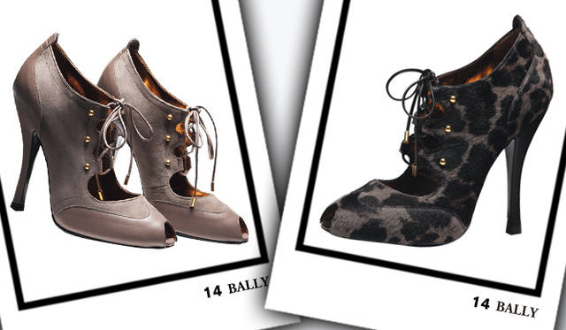 <strong>BALLY｜バリー</strong>　左／ブーティ（ラム、スエード） [H7.5cm]　9万3450円、右／ブーティ（ヘアカーフ） [H7.5cm]　9万3450円（ともにバリー／バリー・ジャパン）