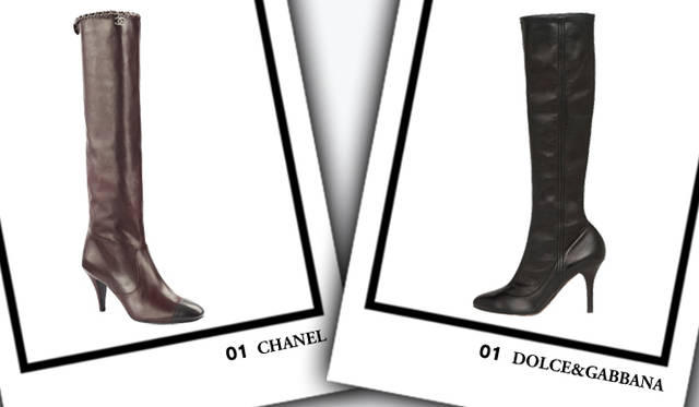<strong>CHANEL｜シャネル</strong>　ブーツ（カーフレザー） [H7.5cm]　16万8000円（シャネル）　©CHANEL</br><strong>DOLCE&GABBANA｜ドルチェ＆ガッバーナ</strong>　ブーツ [H9cm]　10万8150円（ドルチェ＆ガッバーナ／ドルチェ＆ガッバーナ ジャパン）