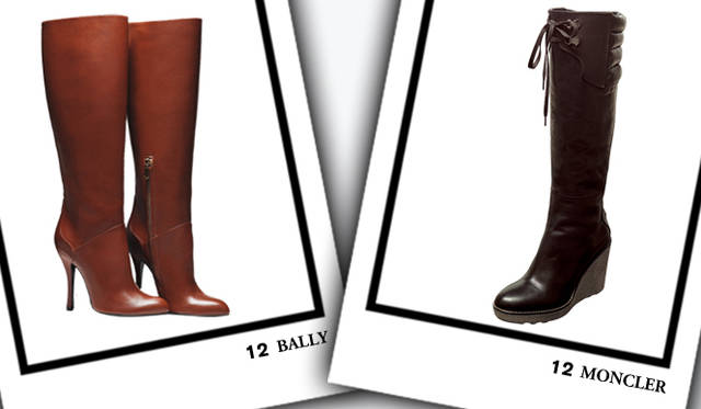 <strong>BALLY｜バリー</strong>　ブーツ（ラム） [H7.5cm]　13万5450円（バリー／バリー・ジャパン）</br><strong>MONCLER｜モンクレール</strong>　ブーツ [H10cm]　9万4500円（参考素材、商品はスエード）（モンクレール／モンクレール ジャパン）