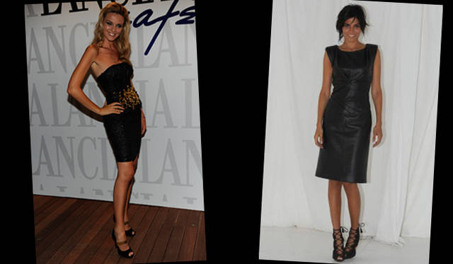 <strong>第67回べネチア国際映画祭｜Christiane Filangieri , Valeria Solarino｜クリスティアーネ・フィランジェリ、ヴァレリア・ソラリノ</strong>　左／女優のクリスティアーネ・フィランジェリはウエスト部分にイヤリングのモチーフがあしらわれたモスキーノのドレスを着て。右／ヴァレリア・ソラリノはアルベルタ フェレッティでモダンにドレスアップ。