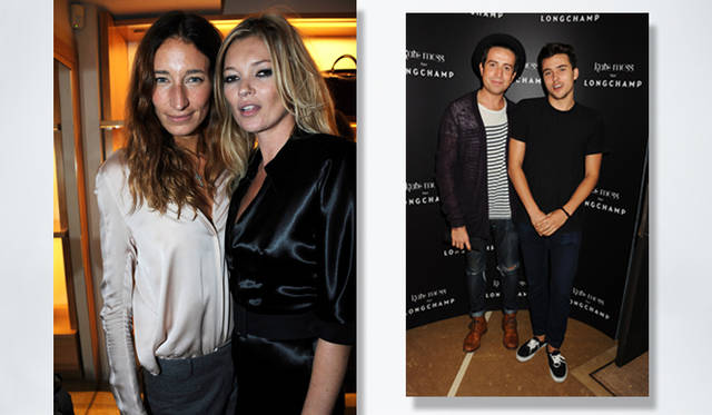 <strong>Kate Moss for LONGCHAMP</strong>　サラ・ムレイとケイト・モス、TV＆ラジオプレゼンターのニック・グリムショウとフレンド。