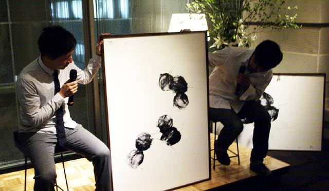 ART｜墨象作家 宮村 弦　第7回「食とアートの会」イベントレポート