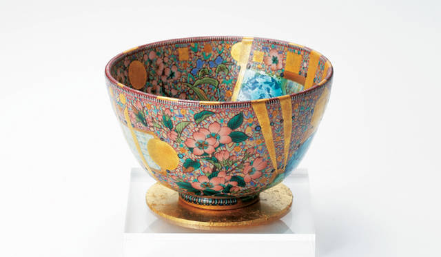 <strong>三越｜MITSUKOSHI　「Happy Tea Time」　“マイ ファースト マッチャワン”</strong>　鈴木秀昭　金銀彩花宇宙茶碗　15万7500円