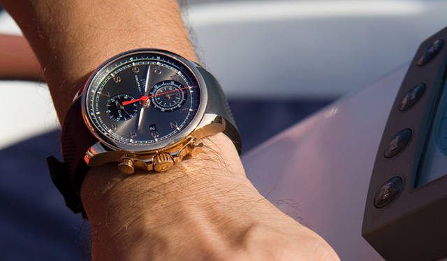<strong>IWC｜アイダブリューシー</strong> 「ポルトギーゼ・ヨットクラブ・クロノグラフ」。自動巻き、RGケース×ラバーストラップ、240万4500円。