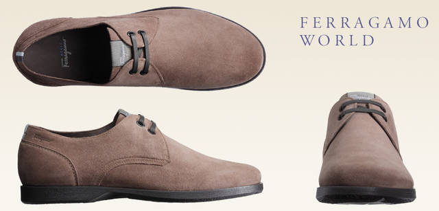 <strong>Salvatore Ferragamo｜サルヴァトーレ フェラガモ</strong> 人間工学に基づいてデザインされたソールは、非常に歩きやすく疲れにくいのもポイント。ブラウンのなかでも都会的な印象のライトブラウンモデル。3万7800円（サルヴァトーレ フェラガモ／フェラガモ・ジャパン）