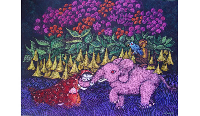 ART｜藤田理麻 来日絵画展　伊勢丹新宿にて開催　『hello』　　©Rima Fujita 2010