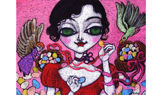 ART｜藤田理麻 来日絵画展　伊勢丹新宿にて開催　『ｃｏｎｆｅｔｔｉ2』　　©Rima Fujita 2010