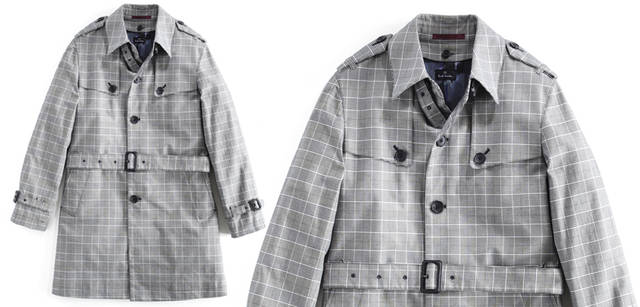 <strong>Paul Smith｜ポール・スミス</strong> グレンチェックショートトレンチコート6万3000円