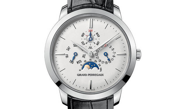 <strong>Girard-Perregaux｜ジラール・ペルゴ</strong> 「ジラール･ペルゴ1966 パーペチュアルカレンダー」 自動巻、WGケース×アリゲーターストラップ、510万3000円円