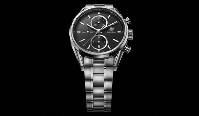 <strong>TAG Heuer｜タグ・ホイヤー</strong> 「カレラ 1887 クロノグラフ」 キャリバー1887 （タグ・ホイヤー自社クロノグラフ・ムーブメント）搭載。SSケース×SSブレスレット、39万9000円。