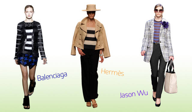 <strong>Keyword 08 “Border&Stripe”</strong>　Balenciaga｜バレンシアガ、Hermès｜エルメス、Jason Wu｜ジェイソン ウー