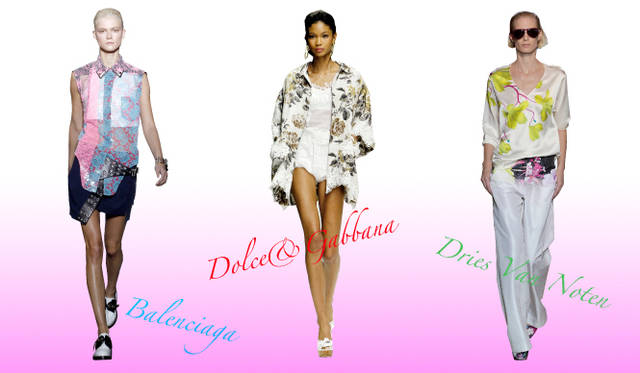 <strong>Keyword 08 “Flower”</strong>　Balenciaga｜バレンシアガ、Dolce&Gabbana｜ドルチェ＆ガッバーナ、Dries Van Noten｜ドリス ヴァン ノッテン