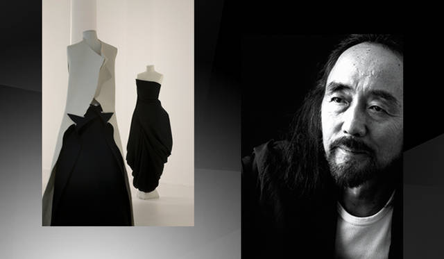 <strong>Yohji Yamamoto｜ヨウジヤマモト</strong>　左／「Dream Shop by Yohji Yamamoto」　Photograph by Ronald Stoops、右／Yohji Yamamoto　ポートレイト　Photograph by Koichi Inakoshi
