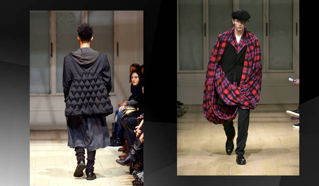 <strong>Yohji Yamamoto｜ヨウジヤマモト</strong>　左／「YYH AW 2009-10#28-dos 」　Photograph by Monica Feudi.、右／「YYH AW 2008-09#035 」　Photograph by Monica Feudi