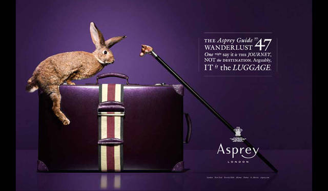 <strong>Asprey｜アスプレイ</strong>　あたらしいイメージビジュアル。動物を起用し、ユーモアたっぷり。