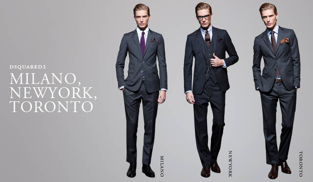 <strong>DSQUARED2│ディースクエアード</strong>　「ミラノ」「ニューヨーク」「トロント」、それぞれの都市をイメージしてつくられた。