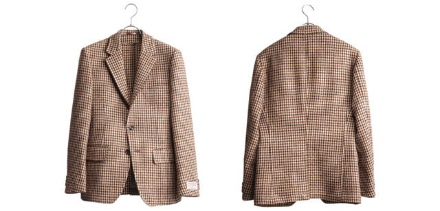 <strong>Scottish mode for men｜</strong>　1枚仕立てでその軽さ＆暖かさが魅力の2Bハリスツイードジャケット 5万5650円（トゥモローランド）