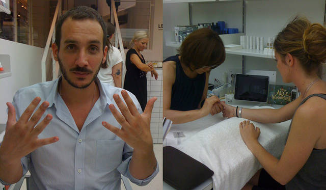 <strong>渡邉季穂｜uka</strong> 左／コレット PRのギヨンムさん