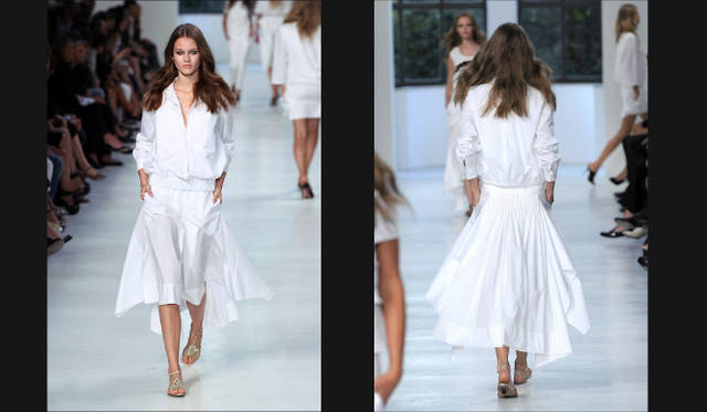 <strong>萩原輝美×「ヌメロ ヴェントゥーノ」アレッサンドロ デラクア　スペシャル対談</strong>　「ヌメロ ヴェントゥーノ」2011年春夏コレクションより。