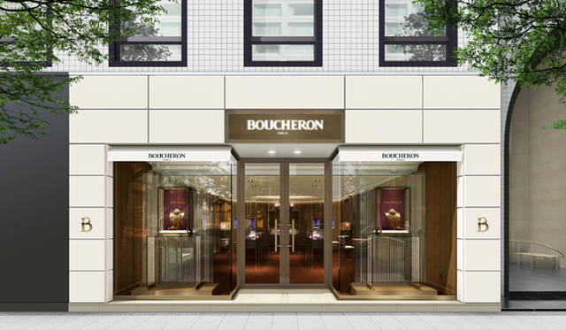 <strong>BOUCHERON｜ブシュロン</strong>　日本ではブシュロン銀座につづく、第二号店となるブシュロン心斎橋。西日本では唯一の路面店ブティックとなる。1月22日（土）オープン予定。