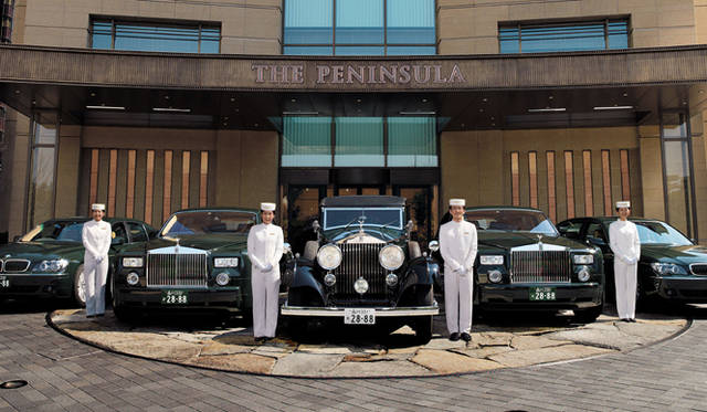 THE PENINSULA TOKYO｜ＭＩＮＩのコンシェルジュサービスを開始　　ザ・ペニンシュラ東京　ロールスロイス・BMWとページボーイ