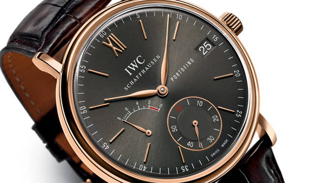 <strong>IWC｜アイダブリューシー</strong> ブレゲひげゼンマイや、緩急針なしでテンプの4本の補正ネジで歩度調整を行う新型テンプなど、IWCの最新技術が満載。「ポートフィノ・ハンドワインド・エイトデイズ」170万6250円（予価）。発売時期未定。