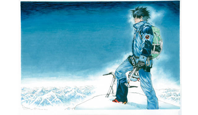 マンガ部門　優秀賞｜「孤高の人」（ストーリーマンガ） 坂本 眞一 原案・新田 次郎著『孤高の人』<br />山岳小説の金字塔『孤高の人』が、現代を舞台によみがえる。孤独な青年・森文太郎はクライミングと出会い、極限の登山に、それまで感じたことのなかった「生きる」感覚を求めて、人類未踏の氷壁・K2東壁を目指す。だが文太郎には、日常でも山の中でもさまざまな困難が降りかかってくる。困難に遭いながらも文太郎は、ただ己の目標に向かって、一歩一歩進んで行く。　©坂本 眞一／原案・新田次郎著『孤高の人』／集英社