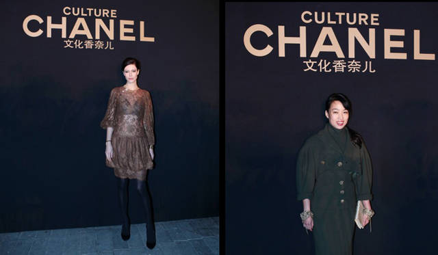 <strong>CHANEL｜シャネル　“CULTURE CHANEL”展</strong> オープニングレセプションには、数かずのセレブリティが来場した。左／女優のアナ・ムグラリス、右／アーティストのYi Zhou（周依）©CHANEL