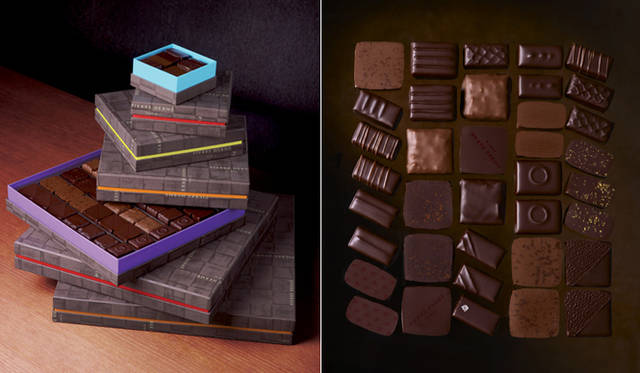 <strong>PIERRE HERMÉ PARIS｜ピエール・エルメ・パリ</strong>　ボンボンショコラ（クロエ、イスパハン、マカッサル、モガドール、アンタンス、ルーなど）　6個詰め合わせ／2100円（新作のコルソ、ツキは入っていない）　9個詰め合わせ／3150円（新作のツキは入っていない）　15個詰め合わせ／5250円　