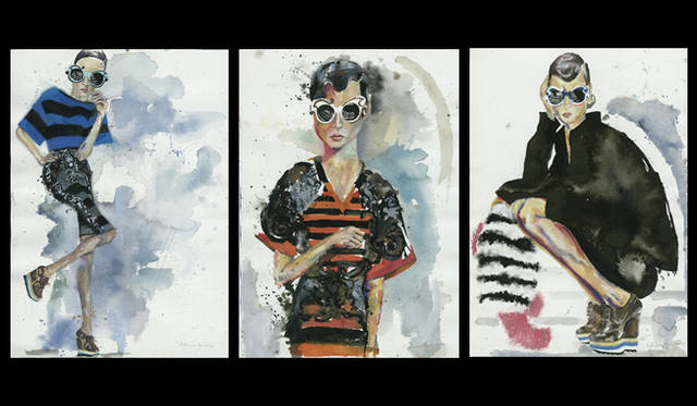 <strong>PRADA｜プラダ</strong> Marcela Gutierrez（マルセラ・グティエーレス）のイラストレーション。