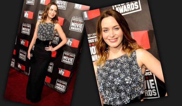 <strong>Emily Blunt｜エミリー・ブラント</strong> エミリー・ブラントは、「AZZARO」2011年春夏コレクションより“Joshua”のドレスを着用。ハリウッドでおこなわれた放送映画批評家協会“第16回クリティックス・チョイス・アワード”の授賞式にて。