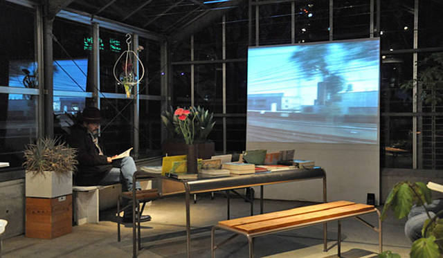 <b>塚田有一│みどりの触知学</b>　『真冬の読書室』の様子