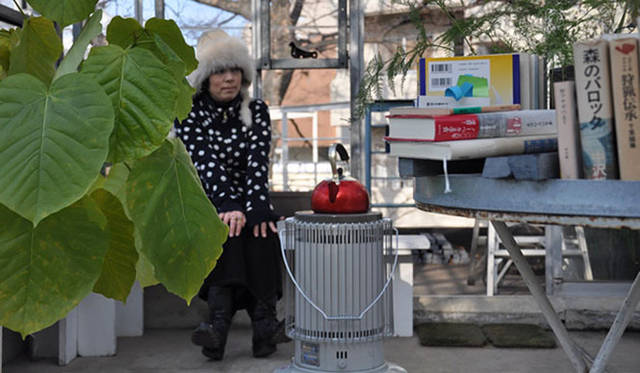 <b>塚田有一│みどりの触知学</b>　『真冬の読書室』の様子