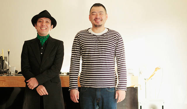 島津由行さん（左）と源馬大輔さん（右）。源馬さんのオフィスで対談が行われた。