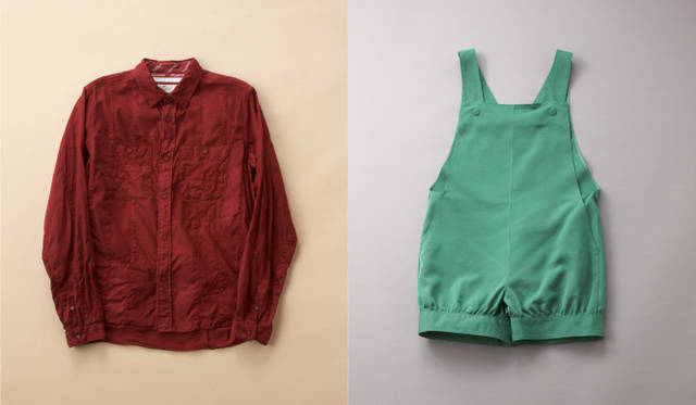 <strong>SUPER A MARKET｜スーパー エー マーケット</strong> 左／シャツ（White Mountaineering）、右／オールインワン（Yves Saint Laurent）