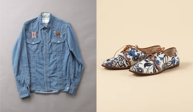 <strong>SUPER A MARKET｜スーパー エー マーケット</strong> 左／シャツ（White Mountaineering）、右／シューズ（h.s.p）