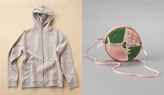 <strong>SUPER A MARKET｜スーパー エー マーケット</strong> 左／パーカ（ACNE）、右／バッグ（OLYMPIA LE TAN）