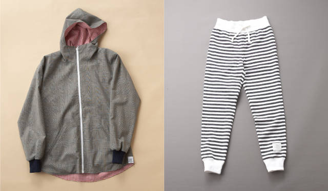 <strong>SUPER A MARKET｜スーパー エー マーケット</strong> 左／パーカ（HOUSE OF BILLIAM）、右／パンツ（THOM BROWNE.）