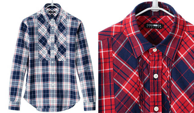 <strong>CASH CA｜カシュカ</strong>　「2011春夏コレクション」　PIN TUCK MSCK LS SHIRT 各1万9950円
