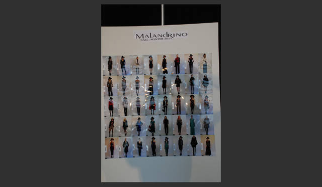 <strong>Catherine Malandrino｜キャサリン・マランドリーノのNEW YORK通信 vol.04</strong> 「こちらは今回発表された全ルックが貼られたボードです」（キャサリン）