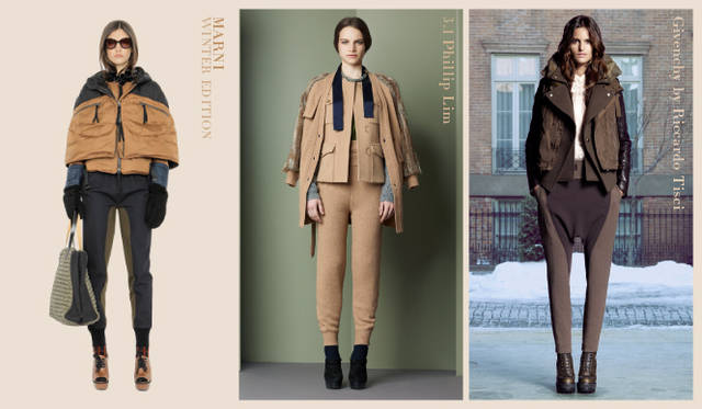 <strong>2011年秋冬プレコレクション Chapter.01｜ボリュームバランスでみせるニューリラックススタイル</strong><br />先シーズンに引きつづき、カジュアルなスウェットパンツは注目アイテム！　ボリュームバランスで遊ぶ、またはミニマルにまとめるのが今年らしい。　左から MARNI WINTER EDITION（マルニ ウィンターエディション）、3.1 Phillip Lim（3.1 フィリップ リム）、Givenchy by Riccardo Tisci（ジバンシィ バイ リカルド ティッシ）