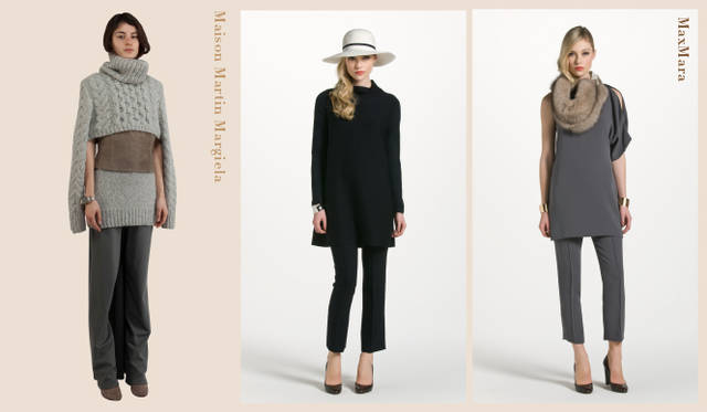 <strong>2011年秋冬プレコレクション Chapter.01｜ボリュームバランスでみせるニューリラックススタイル</strong><br />左から Maison Martin Margiela（メゾン マルタン マルジェラ）、MaxMara（マックスマーラ）