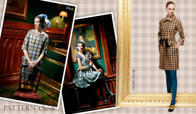 <strong>Chapter.03｜1点投入でシーズン感を演出！　トレンドカラー＆パターン</strong><br />印象画のような繊細な染色、華やかなフラワーモチーフ、エッジィなジオメトリックなど、印象的なパターンをもちいたアイテムが目立った。手軽にトレンド感を演出してくれるトレンドパターンを上手に取り入れ、今年らしいスタイルをまといたい。<br />左からDior（ディオール）、MOSCHINO（モスキーノ）