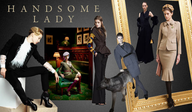 <strong>Chapter.05｜ハンサムレディ</strong>　カジュアルなリラックススタイルとおなじく注目したいのが膝下丈のスカートやボリュームのあるトラウザース、マニッシュなクロップトパンツやセットアップでつくるハンサムなレディスタイル。