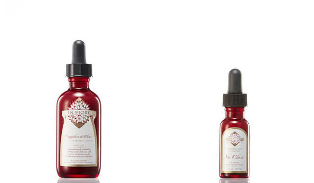 <strong>IN FIORE｜インフィオレ</strong>　左／コンプレクス ド フリュール （高機能セラム）（品番：IFI08166）2万5200円、右／ヴィス クレア （目元用美容液）（品番：IFI08174）8505円