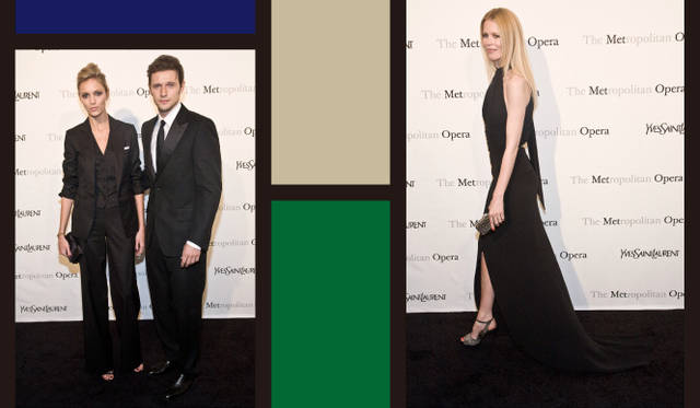 <strong>YVES SAINT LAURENT｜イヴ・サンローラン</strong> 左／アンニャ・ルービック（モデル）と彼のサーシャ、右／クラウディア・シファー（モデル）　　Images credit : Zandy Mangold/KillDisco Design 