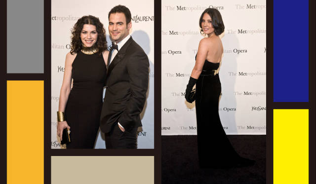 <strong>YVES SAINT LAURENT｜イヴ・サンローラン</strong> 左／ジュリアナ・マルグリース（女優）とキース・リーバーサル、右／オリヴィア・マン（女優）　　Images credit : Zandy Mangold/KillDisco Design 